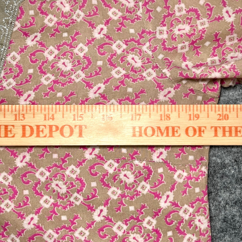 New York & Company Tunic Top Women S Sequins Pink 100% Cotton Boho Resort Casual - Picture 10 of 11